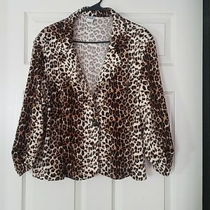 Cheetah print blazer